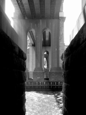 Beneath the railway bridge - Newcastle
