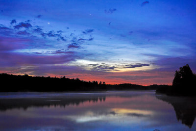 Sunrise at Meech lake Quebec.
