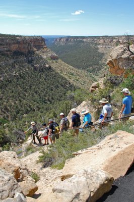 Headed down the trail