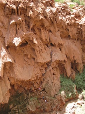 Winding path down to the base of Mooney Falls