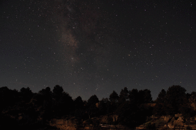 Animated GIF: Milky Way from Mather Point