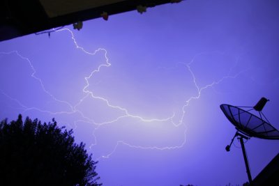 Cloud-to-cloud lightning show from my porch