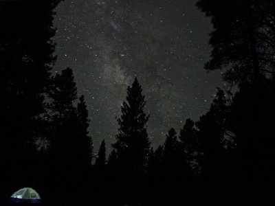 Campsite at night