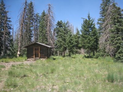 Cabin near summit of Kendrick Peak