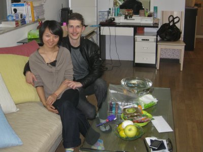 Ryan and Xiaofeng in their beautiful Chengdu apartment