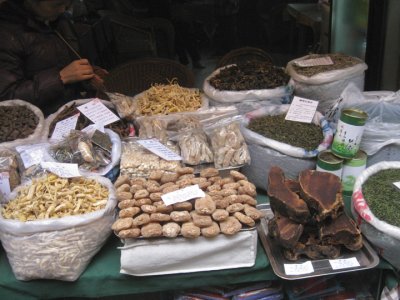 Typical street market offerings