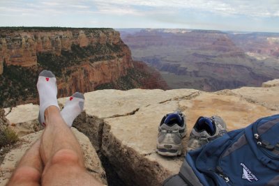 Resting at the rim after a few hours sleep