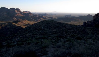 View back towards Peralta trailhead