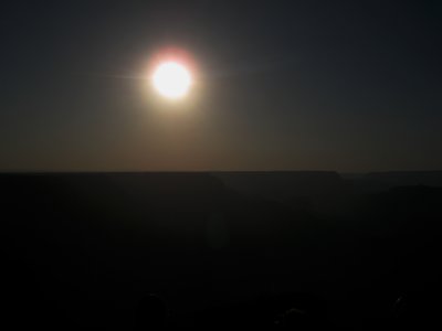 Overexposed sun shows hint of annular (note darker center)