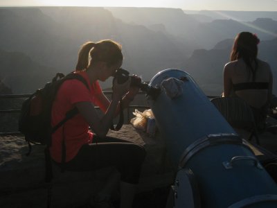 She was determined to get a good pic through the eyepiece