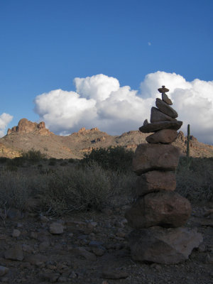 Elaborately constructed cairn