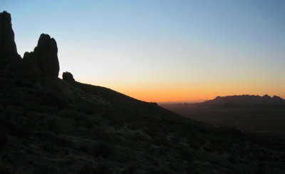 Dusk on the flanks of the Superstitions