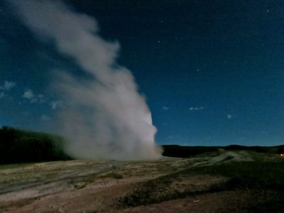 moon lit geyser