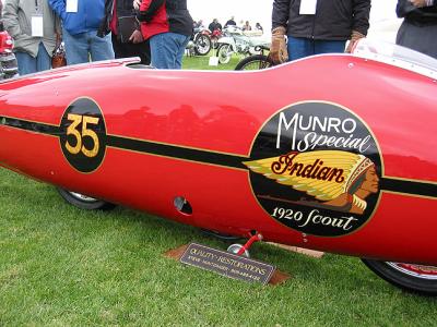 Burt Munro's Indian streamliner
