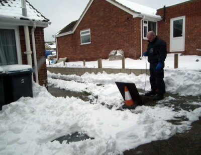 I didn't mind clearing the snow from the paths ...