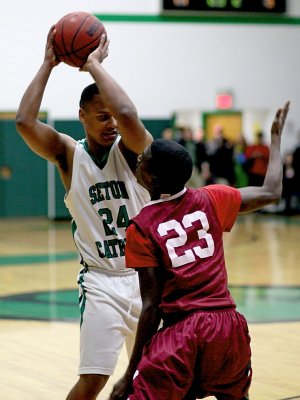 Seton Catholic Central High School's Boys Basketball Team versus Johnson City High School