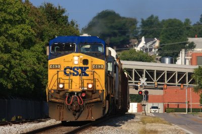 NB leaving Evansville along Ohio Street