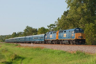 The CSX office car special deadheads South towards Evansville