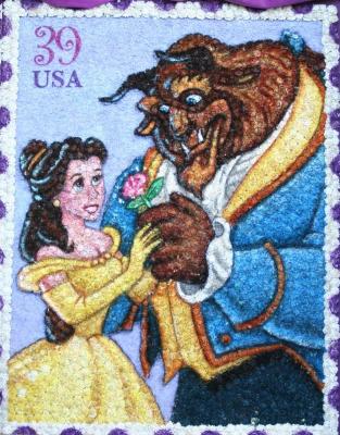 Belle and the Beast Stamp Topiary
