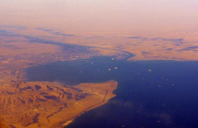 The entrance to the Suez Canal