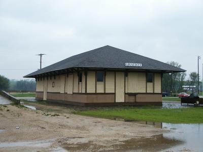 Milwaukee Road Depot At Gratiot, Wisconsin, east side