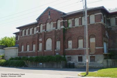 Chicago & North Western Depot at Baraboo, Wisconsin. front view.jpg