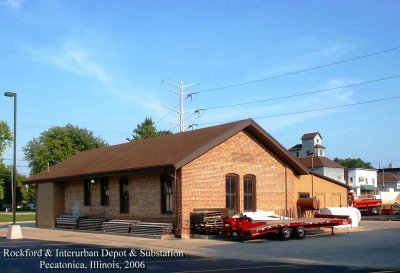 Rockford & Interurban Depot & Substation, Pecatonica, Illinois, 2006.jpg