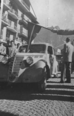 Munaretto-Andretta-Coppa Dolomiti 1950  (Passo Falzarego) Fiat 1100 E