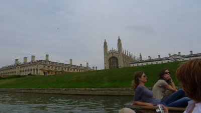 Calm afternoon on the river Cam by Kings College, Cambridge.