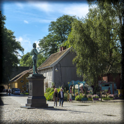 Fredrikstad, Old Town, Norway - Town Square and Fredrik