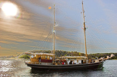 Sailship passing at Havstenssund