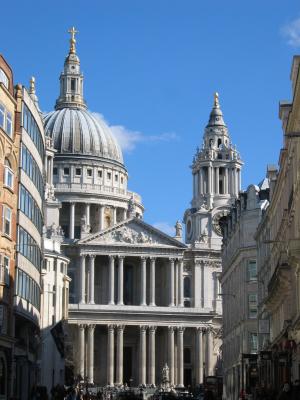 View of St Pauls from Ludgate Hill