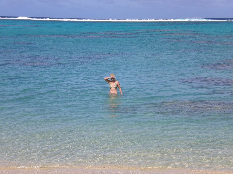 First, a quick swim