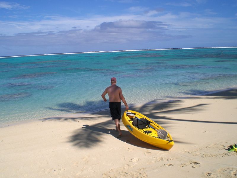 Dan tries out the kayak