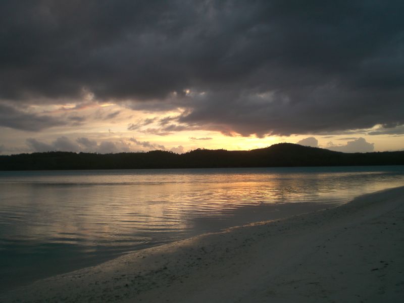 Watching the sunset back at Samade