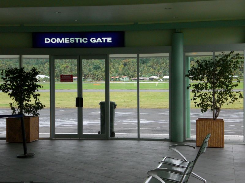 Back at the airport, at the only gate