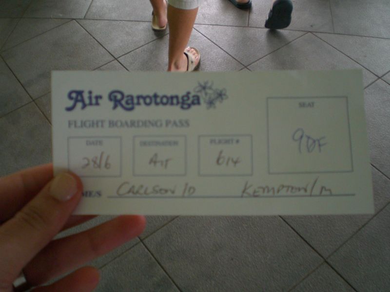 How cute is the hand-written boarding pass?