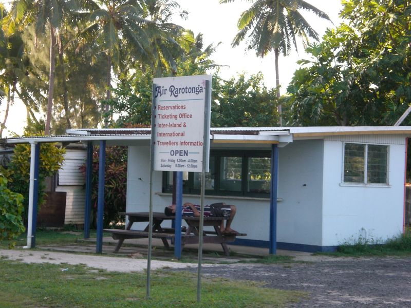 Air Rarotonga city ticket office...looks like the agent is on break