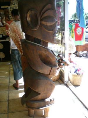 Tangaroa, the Polynesian icon of the sea and fertility (view him from the front to see why!)