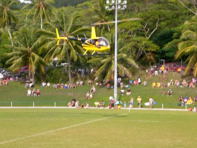 Cargo onboard: the prime minister and Miss Cook Islands 2006