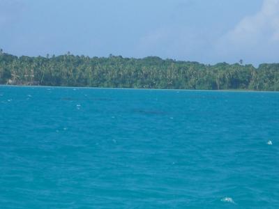 The Survivor tribal council spanish galleon on Aitutaki (far left)