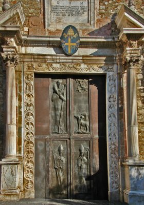 Church door - Taormina, Italy