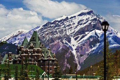 Banff Springs Hotel and Mount Rundle