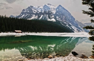 Lake Louise and ice