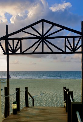 Approaching the beach...