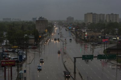 Winnipeg Street in Rain