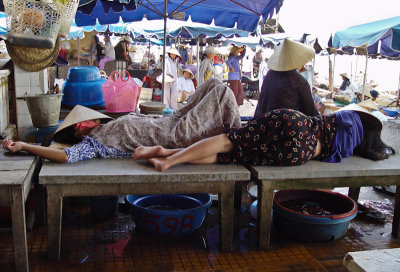 Sleeping in the market