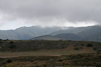 Passing storm over Santa Ana mountains