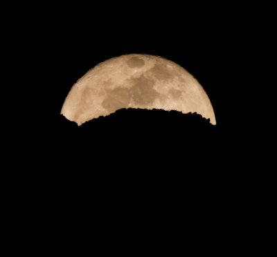 March 8, 2012 Moonrise over Frenchman Mountain, Las Vegas, Nevada