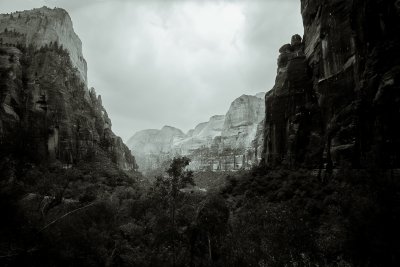 Zion National Park in Black & White